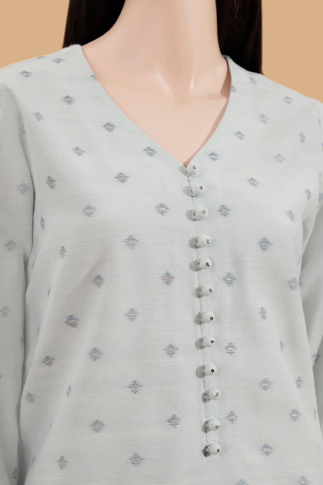 Unstitched Jacquard Cotton Shirt - Image 4
