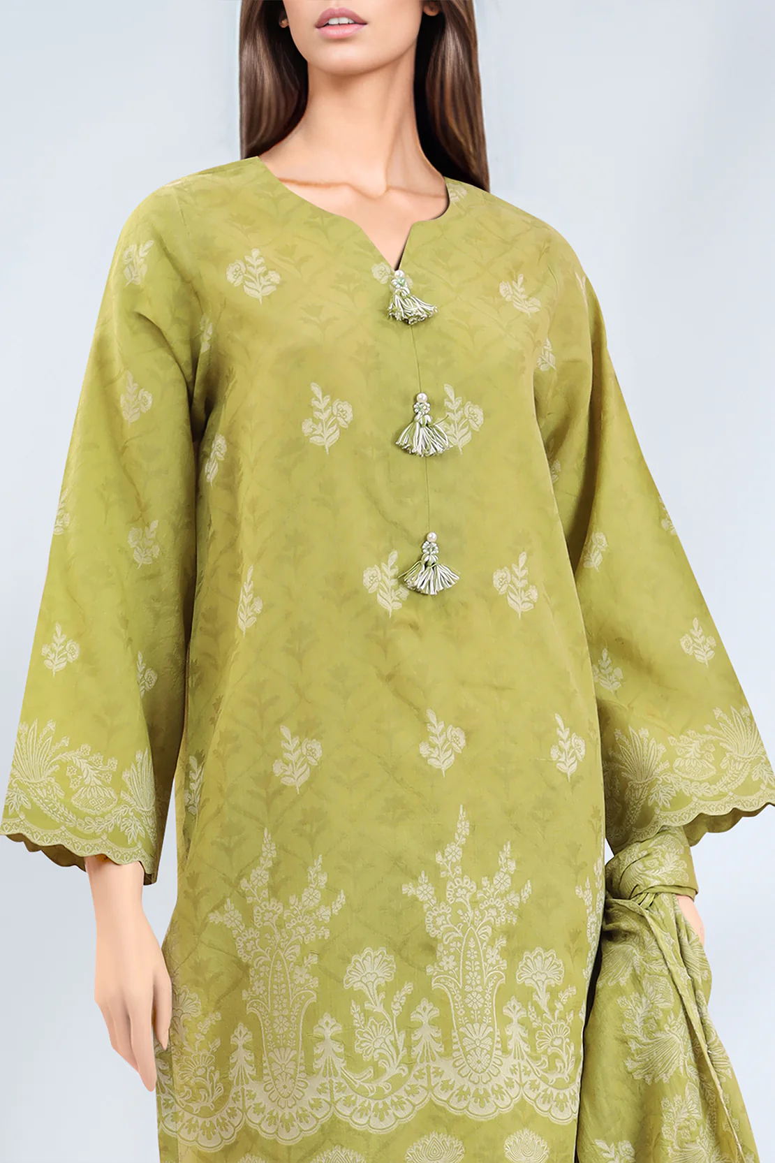 Unstitched Jacquard Cotton Shirt