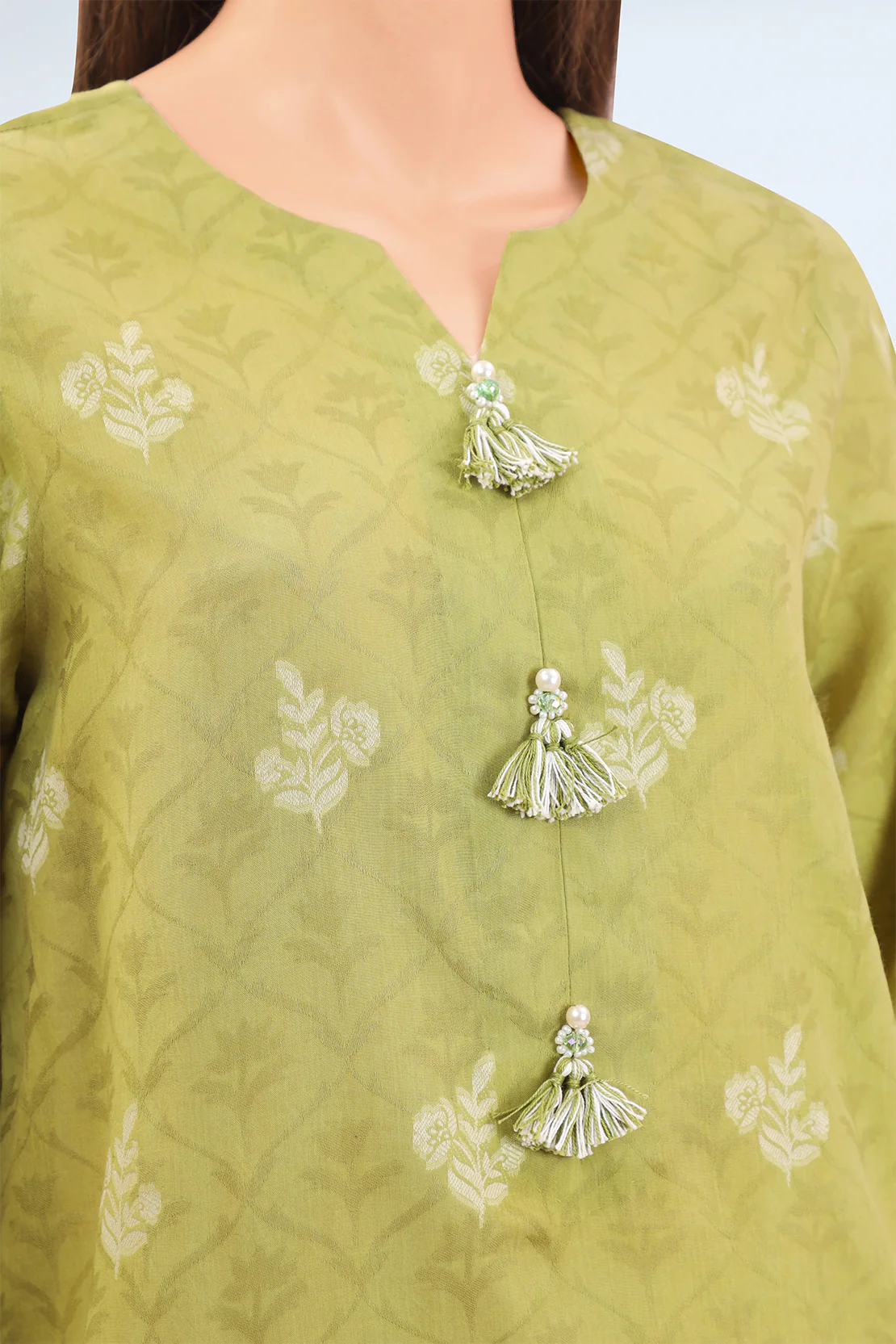 Unstitched Jacquard Cotton Shirt - Image 3