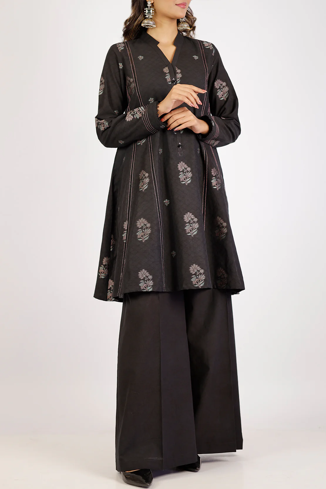 Unstitched Jacquard Cotton Shirt - Image 3