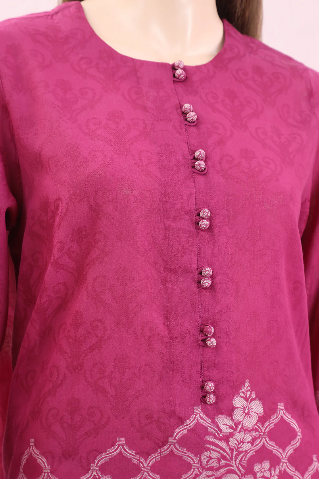 Unstitched Jacquard Cotton Shirt - Image 3