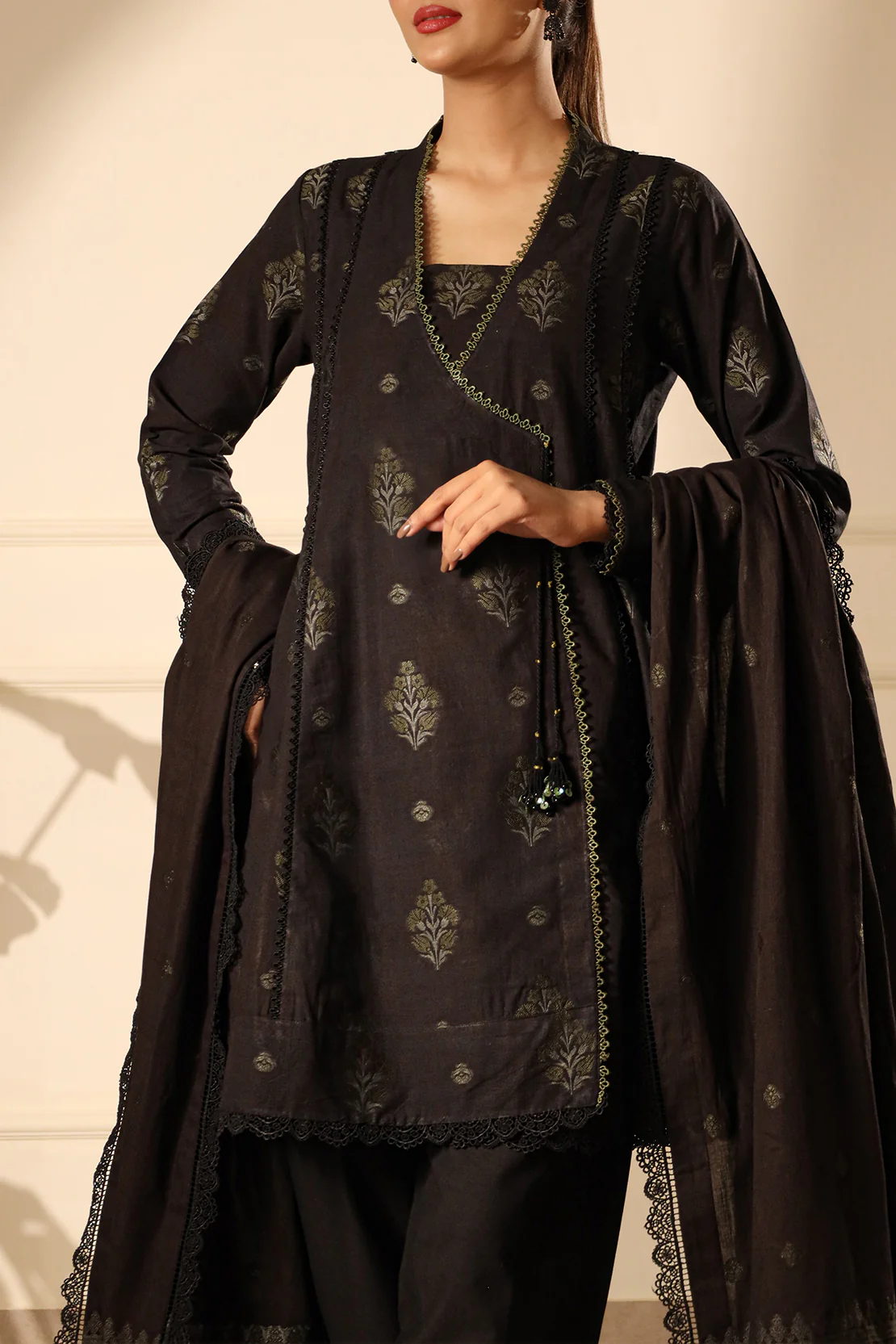 Unstitched Jacquard Cotton Shirt - Image 3