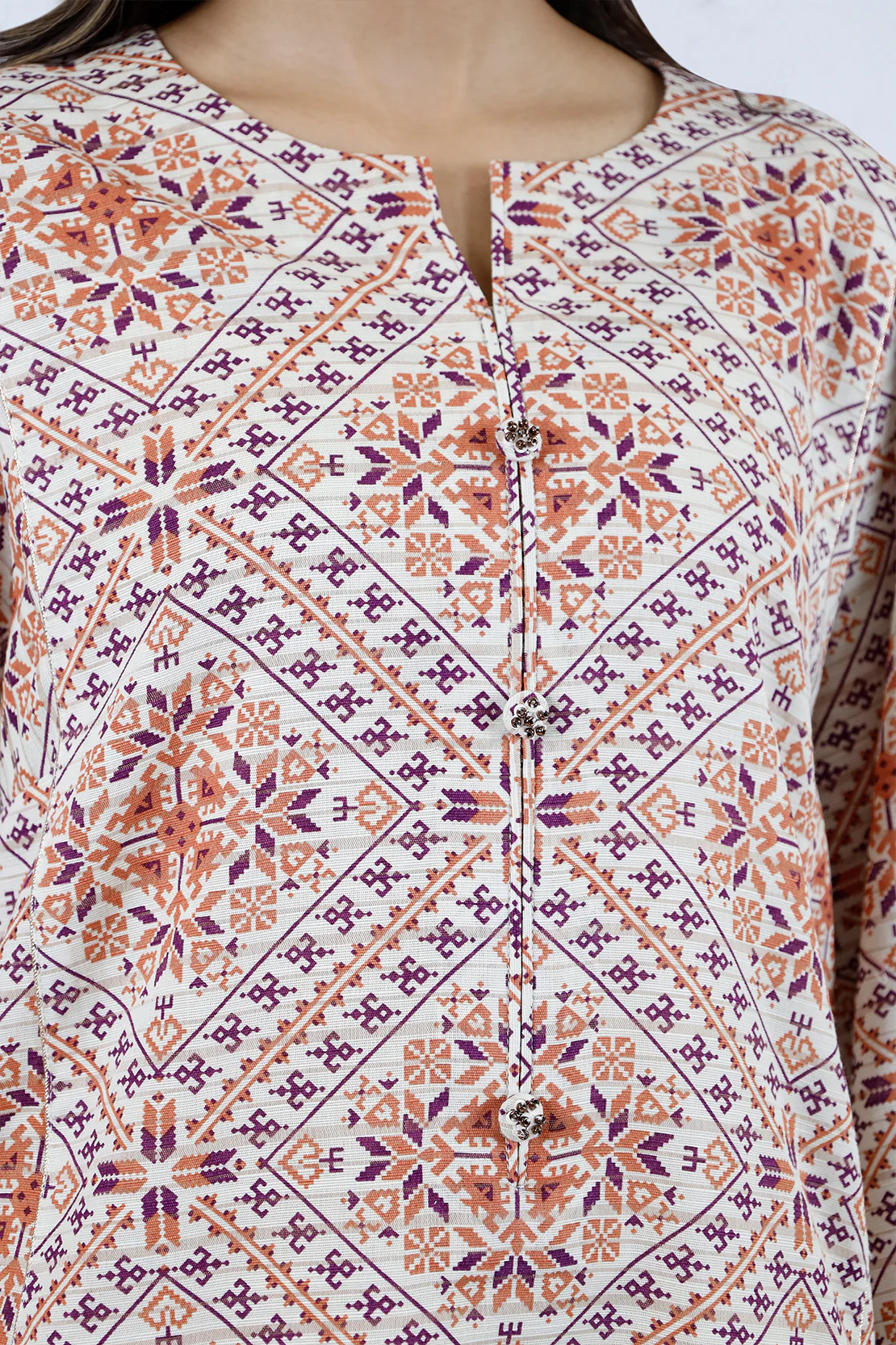 Unstitched Jacquard Khaddar 3 Piece - Image 3