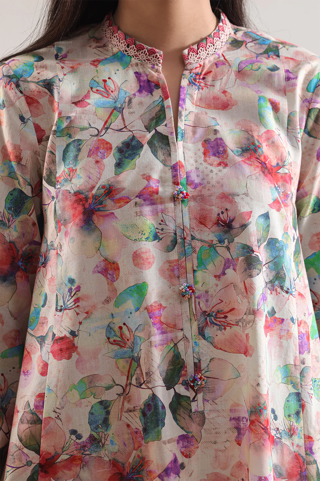 Unstitched Printed Arabic Lawn 3 Piece - Image 3