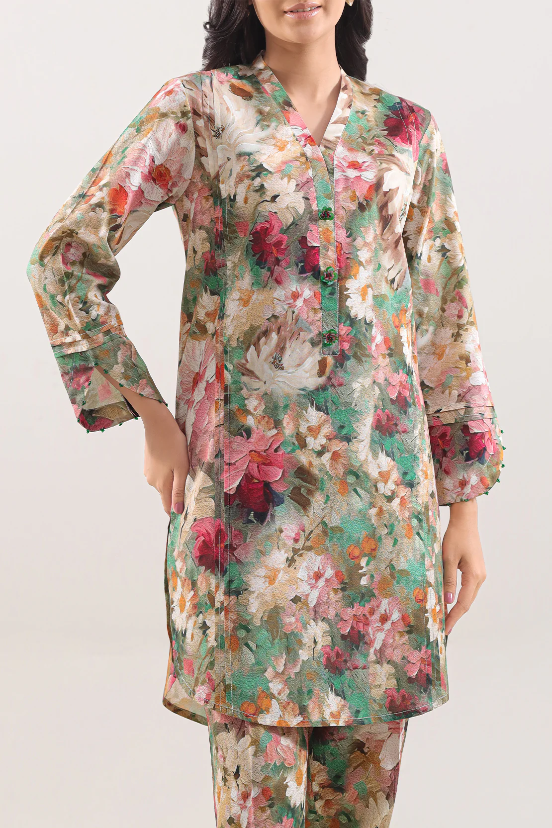 Unstitched Printed Royal Linen 2 Piece (Shirt/Trouser) - Image 3