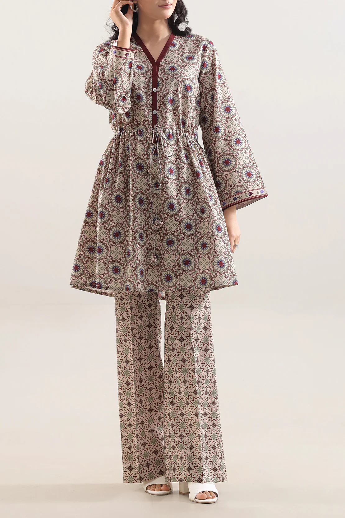 Unstitched Printed Royal Linen 2 Piece (Shirt/Trouser) - Image 3