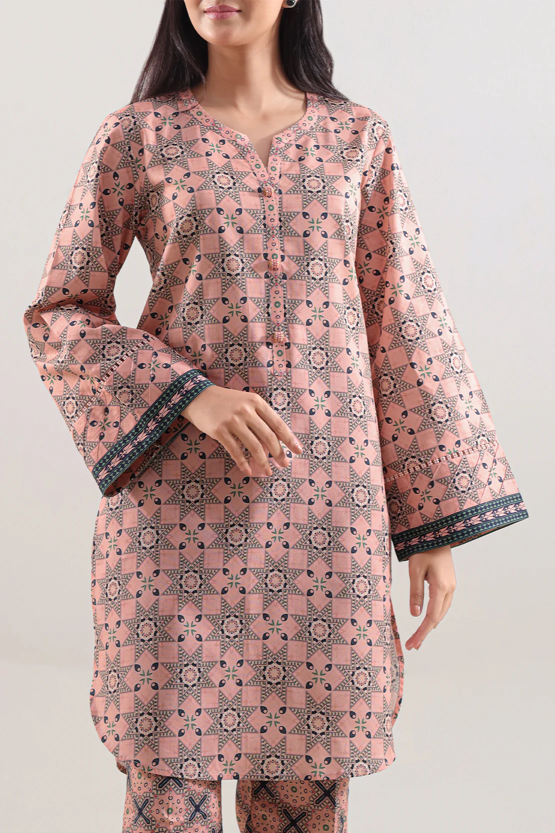 Unstitched Printed Royal Linen 2 Piece (Shirt/Trouser) - Image 2