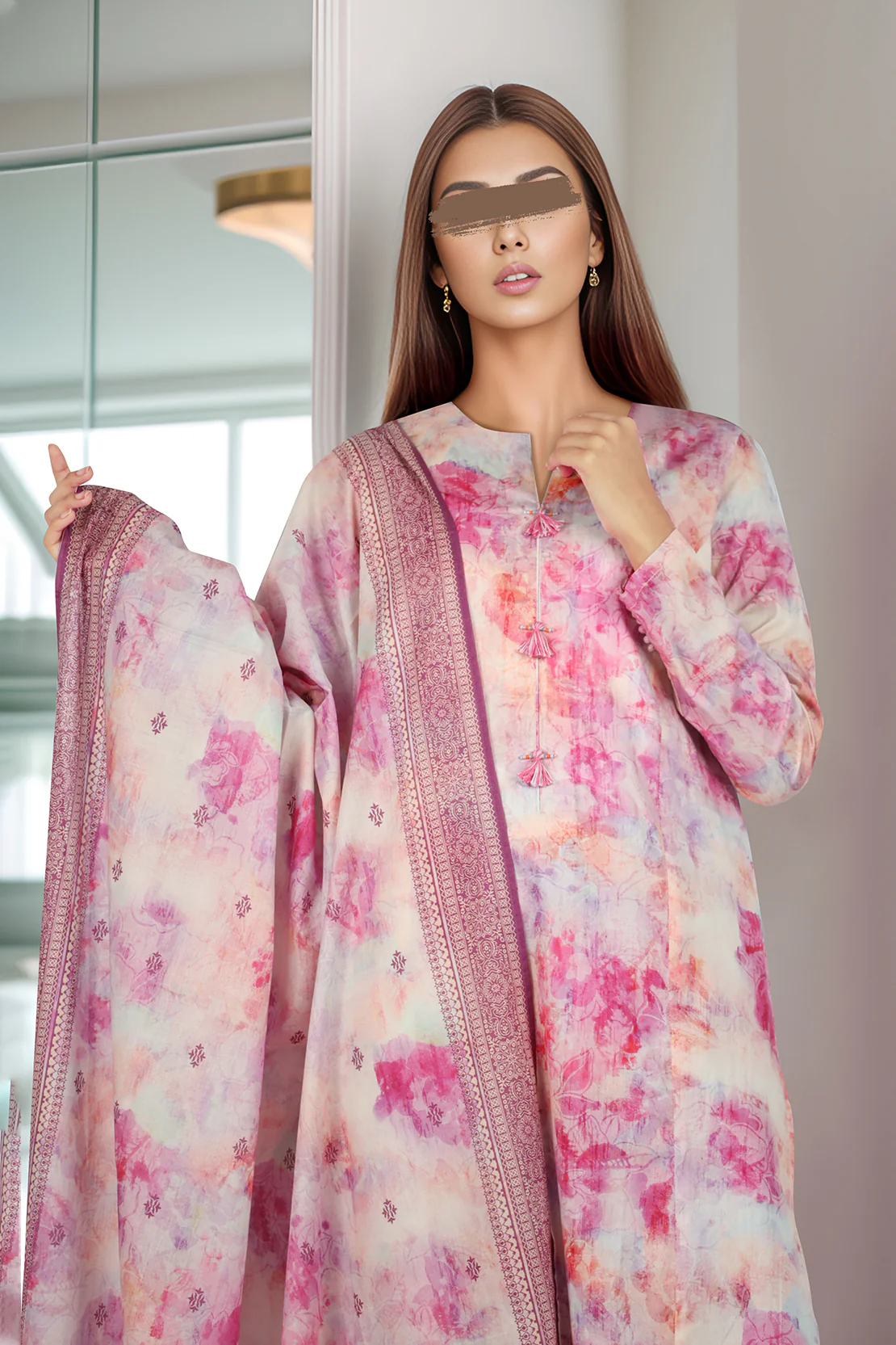 Unstitched Printed Cambric 3 Piece - Image 3
