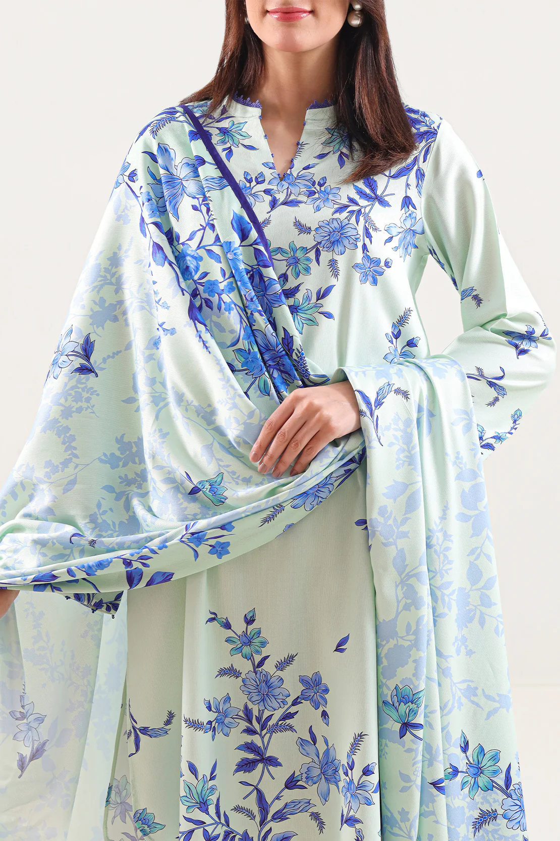 Unstitched Printed Corduroy 3 Piece - Image 3