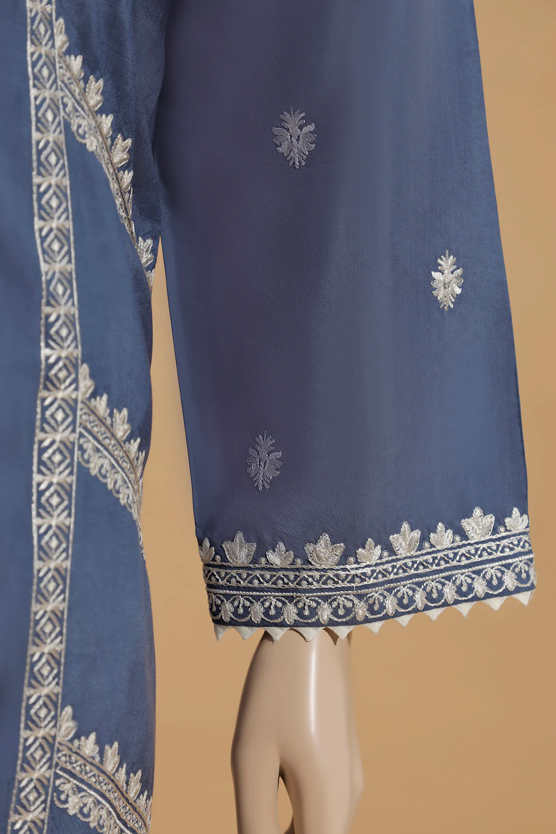 Unstitched Printed Cotton Filament Embroidered 2 Piece (Shirt/Trouser) - Image 4