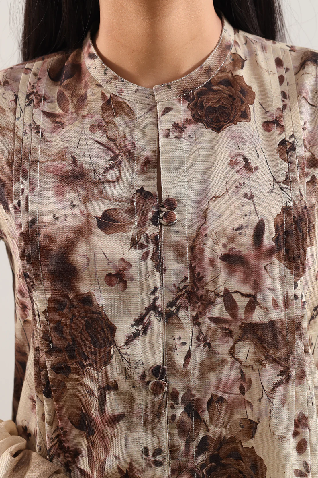 Unstitched Printed Warm Khaddar 3 Piece - Image 4