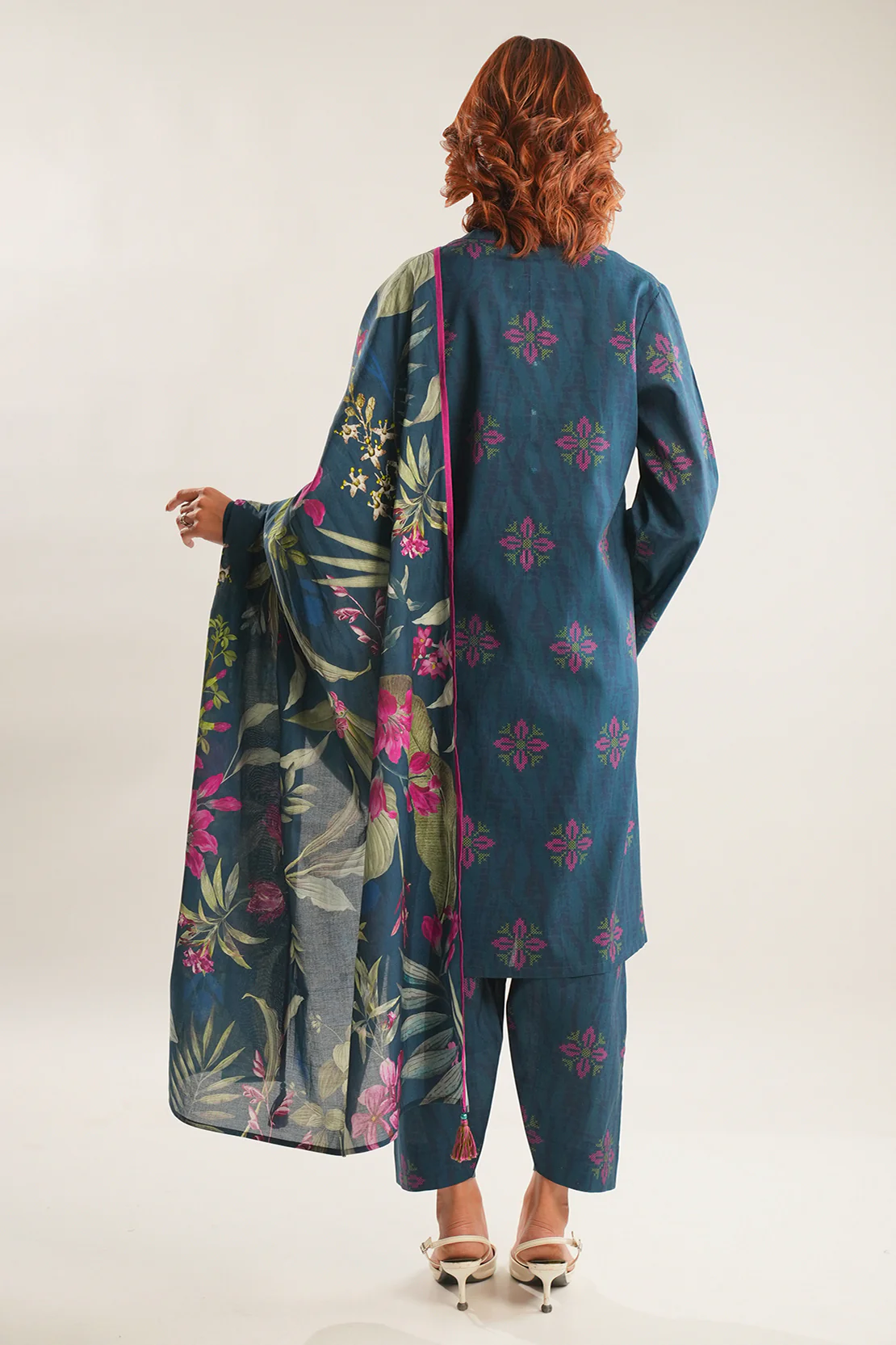 Unstitched Printed Cotton Viscose Shirt - Image 4