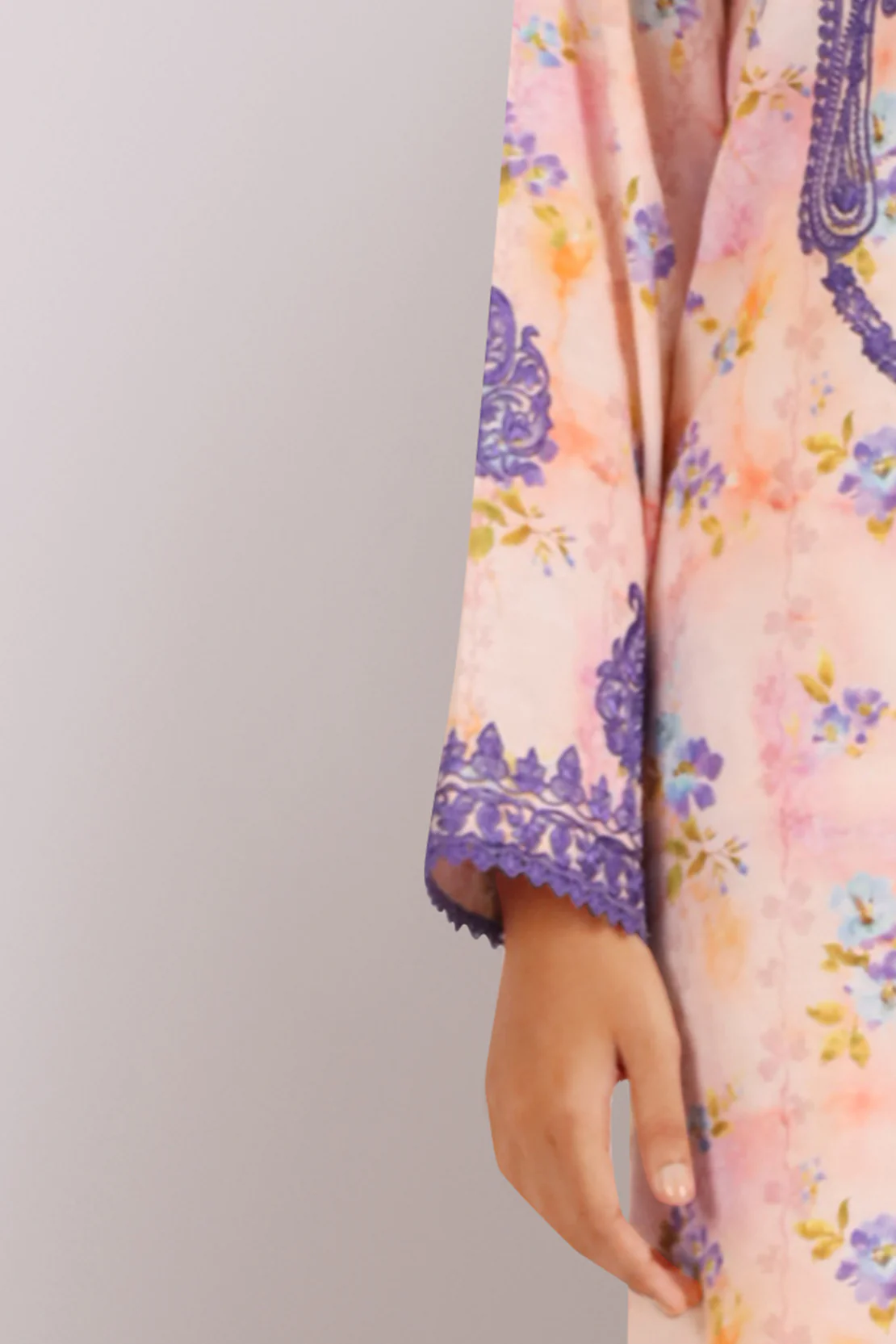 Unstitched Printed Embroidered Self Jacquard 2 Piece (Shirt/Trouser) - Image 3