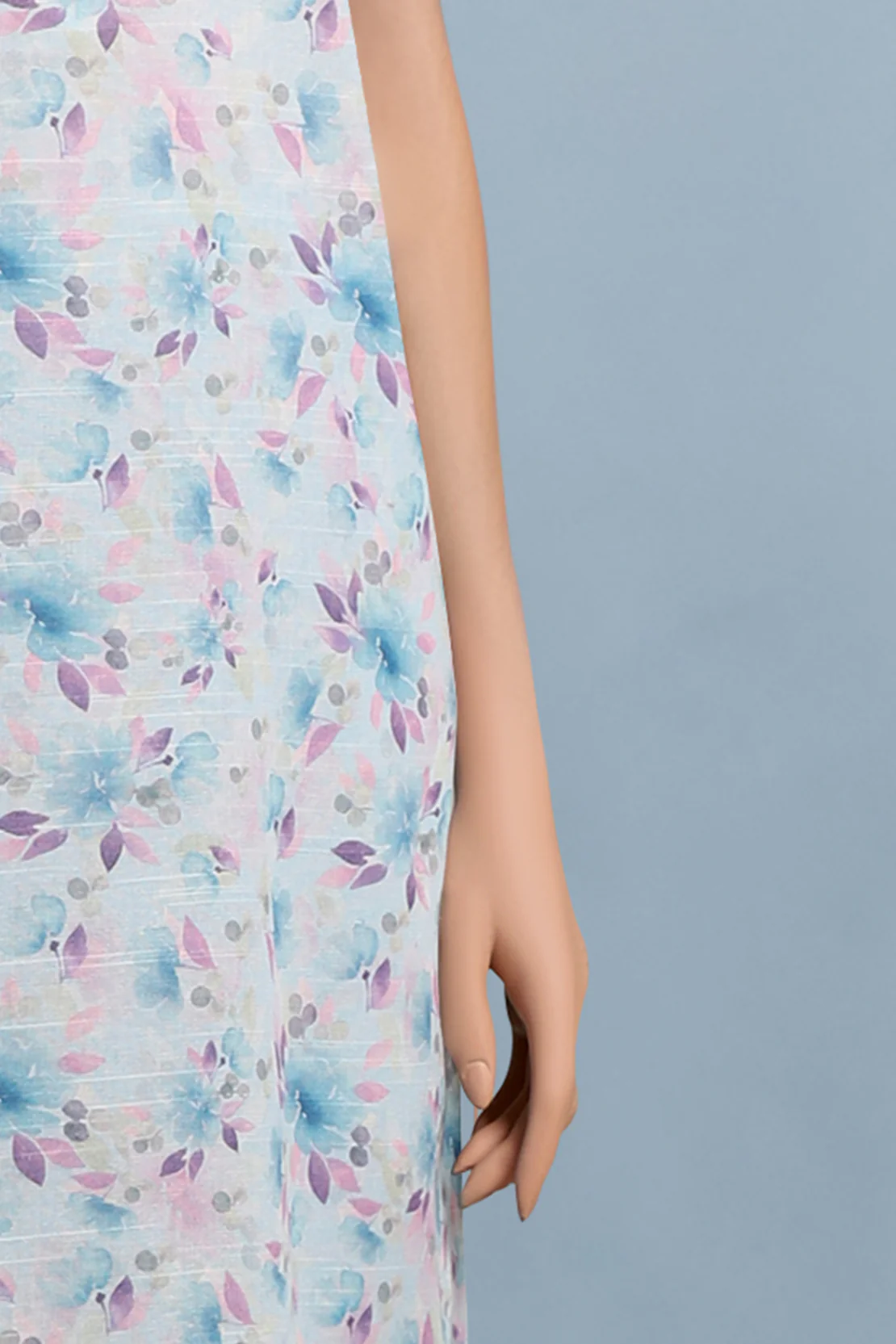Unstitched Printed Pashmina shirt - Image 3
