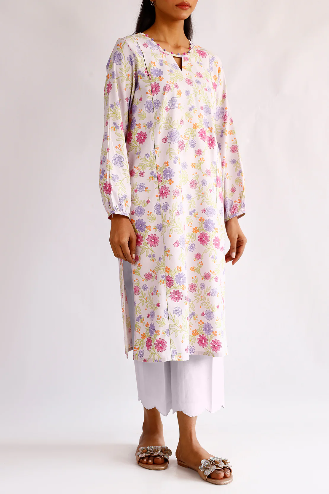 Unstitched Printed Jacquard Khaddar 3 Piece - Image 3