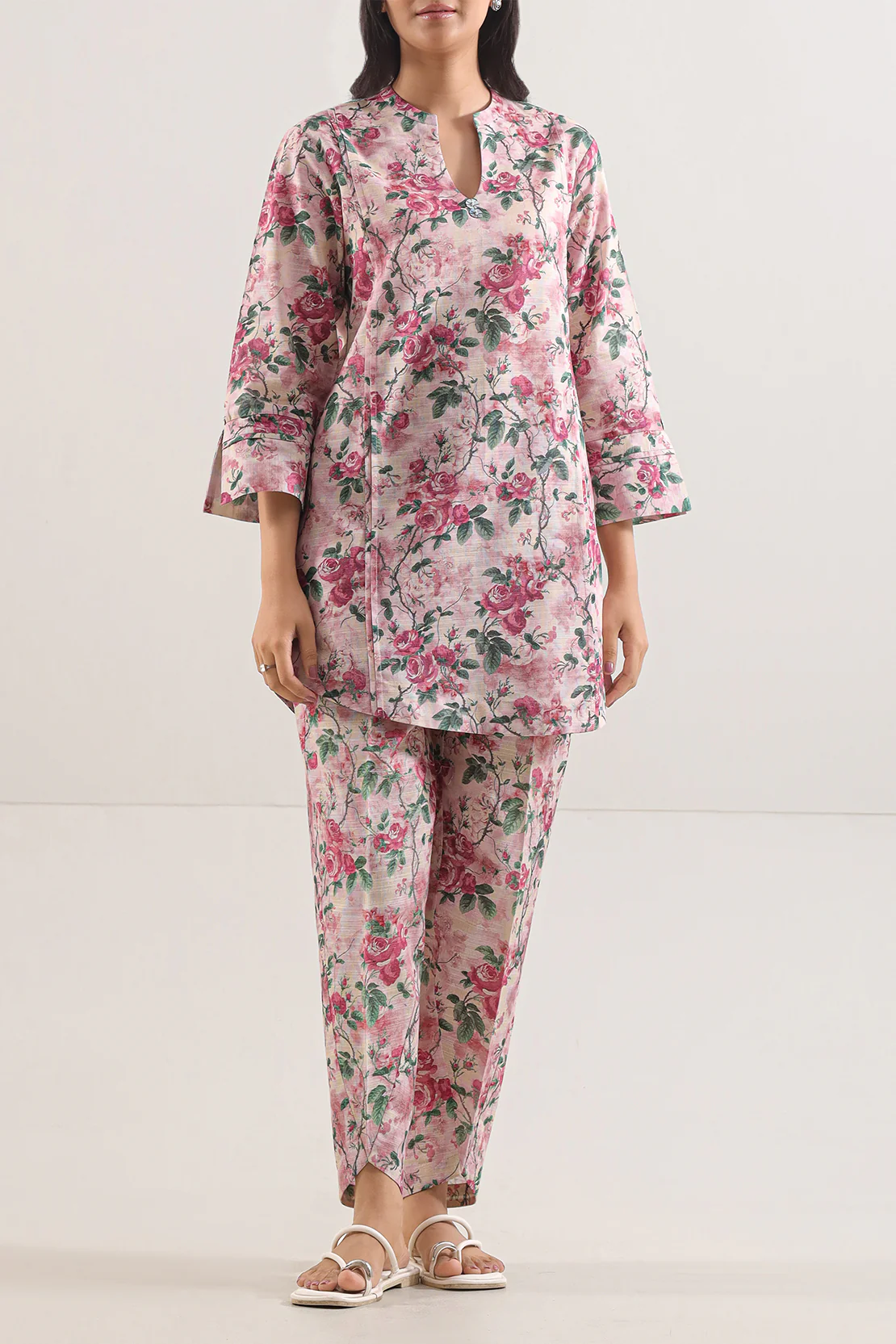 Unstitched Printed Khaddar 2 Piece (Shirt/Trouser)