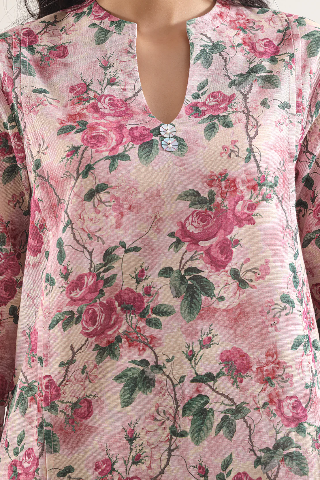 Unstitched Printed Khaddar 2 Piece (Shirt/Trouser) - Image 4