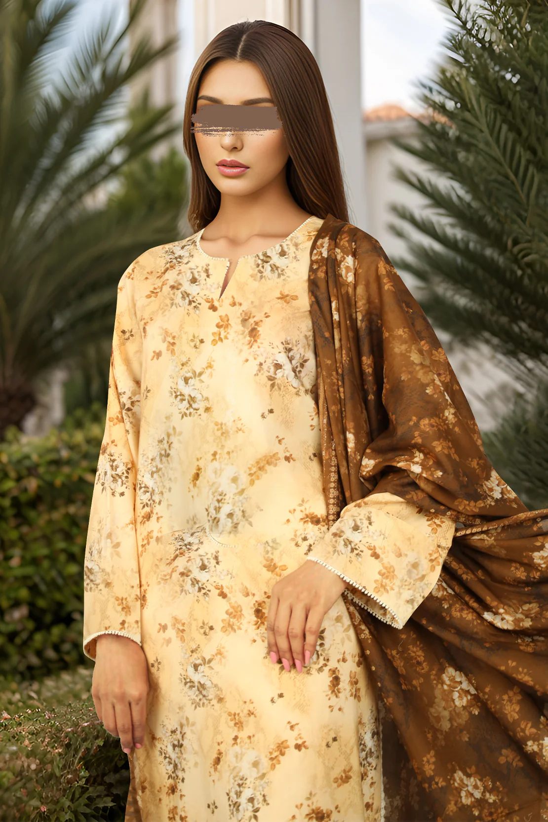 Unstitched Printed Lawn 2 Piece (Shirt/Dupatta) - Image 2