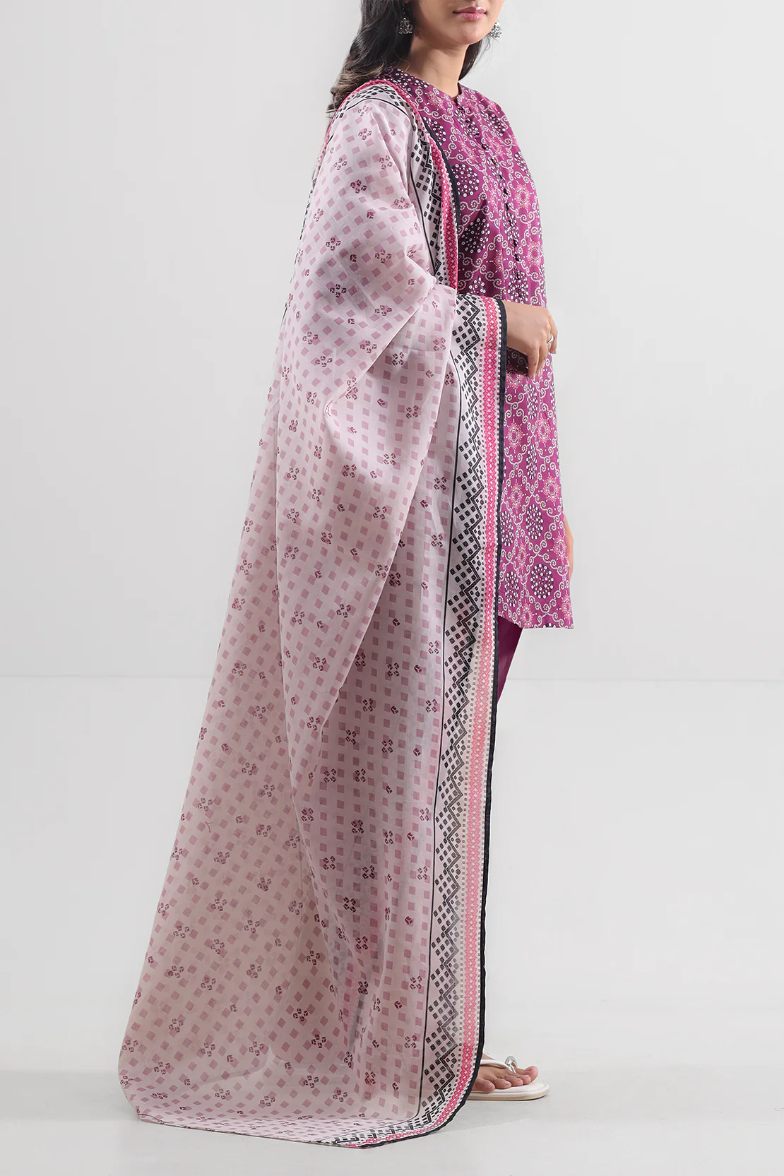 Unstitched Printed Lawn 2 Piece (Shirt/Dupatta) - Image 2