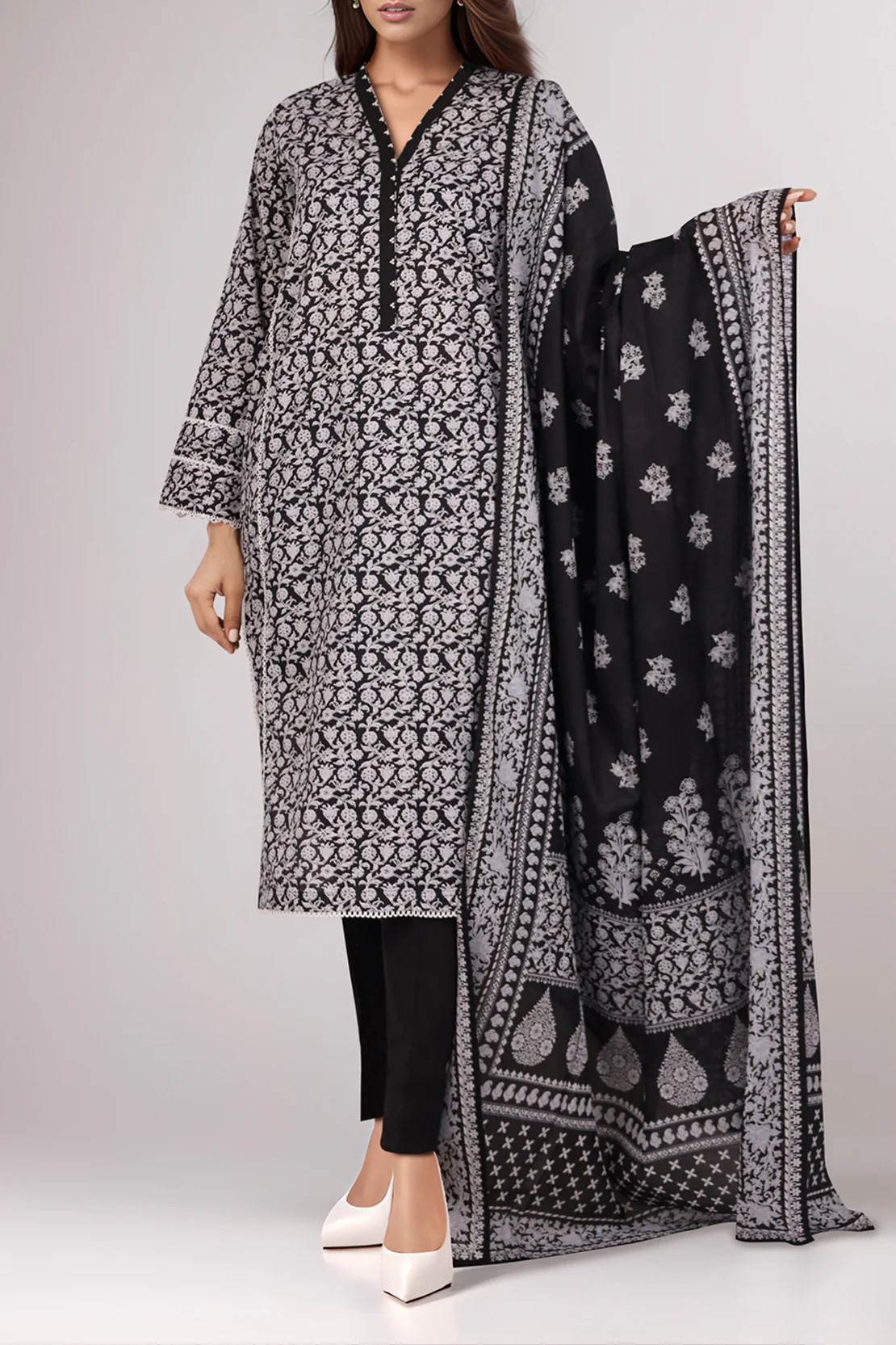 Unstitched Printed Lawn 2 Piece (Shirt/Trouser) - Image 2