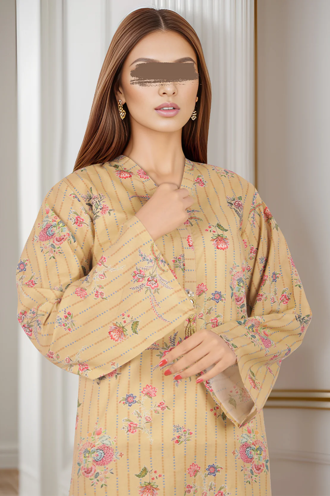 Unstitched Printed Lawn 2 Piece (Shirt/Trouser) - Image 4