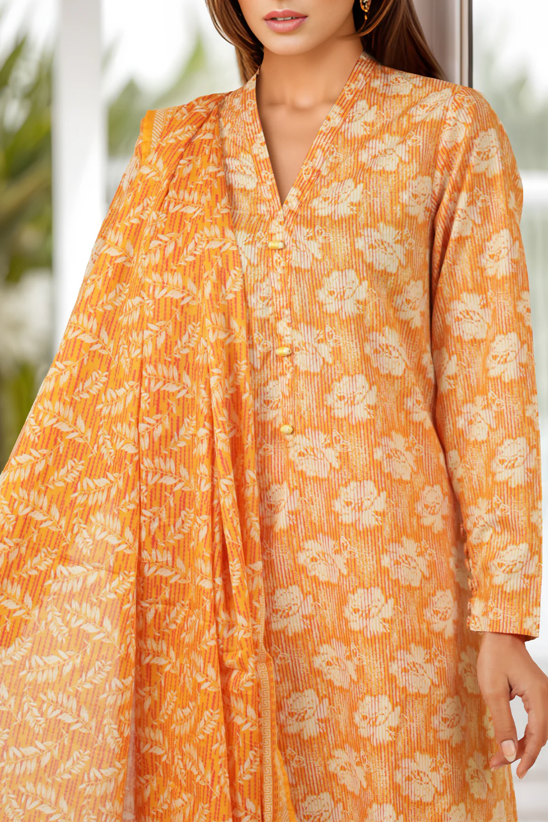 Unstitched Printed Lawn 2 Piece (Shirt/Trouser)