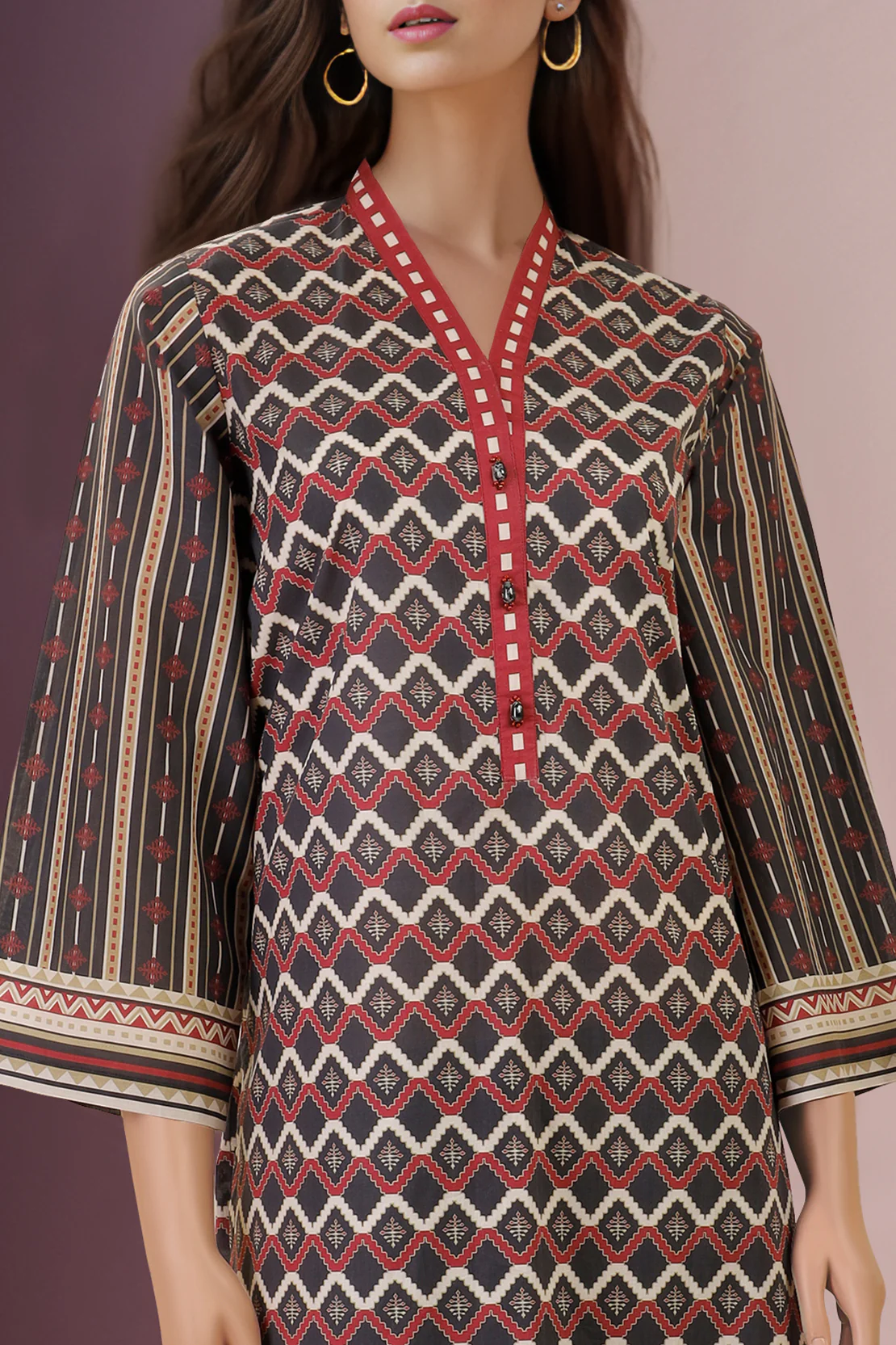 Unstitched Printed Lawn 2 Piece (Shirt/Trouser)