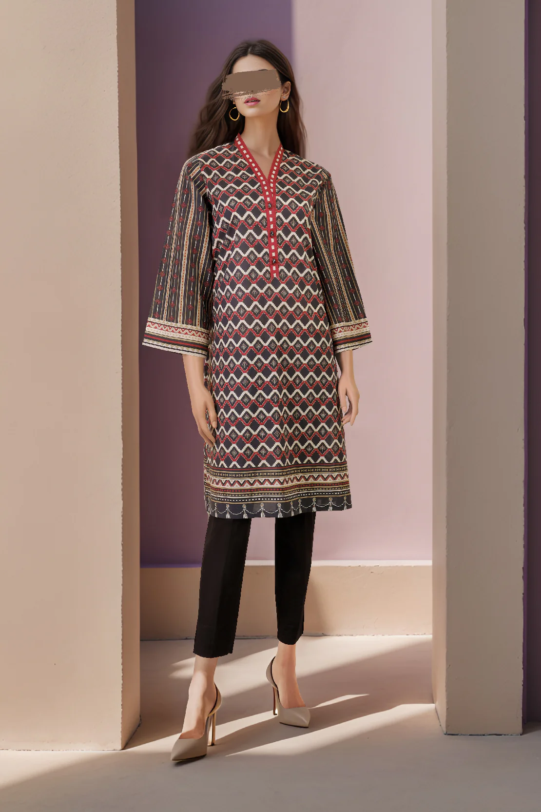 Unstitched Printed Lawn 2 Piece (Shirt/Trouser) - Image 2