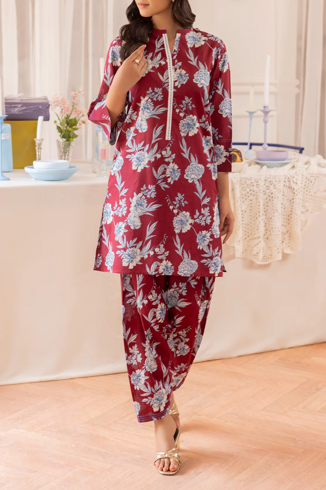 Unstitched Printed Lawn 2 Piece (Shirt/Trouser) - Image 3