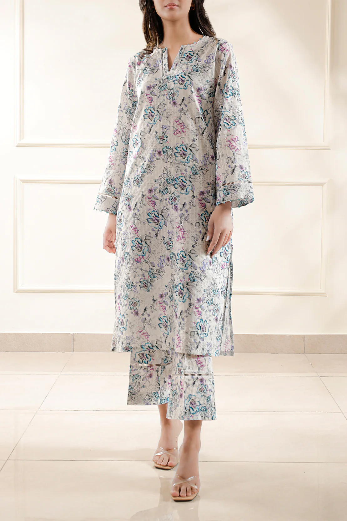 Unstitched Printed Lawn 2 Piece (Shirt/Trouser)