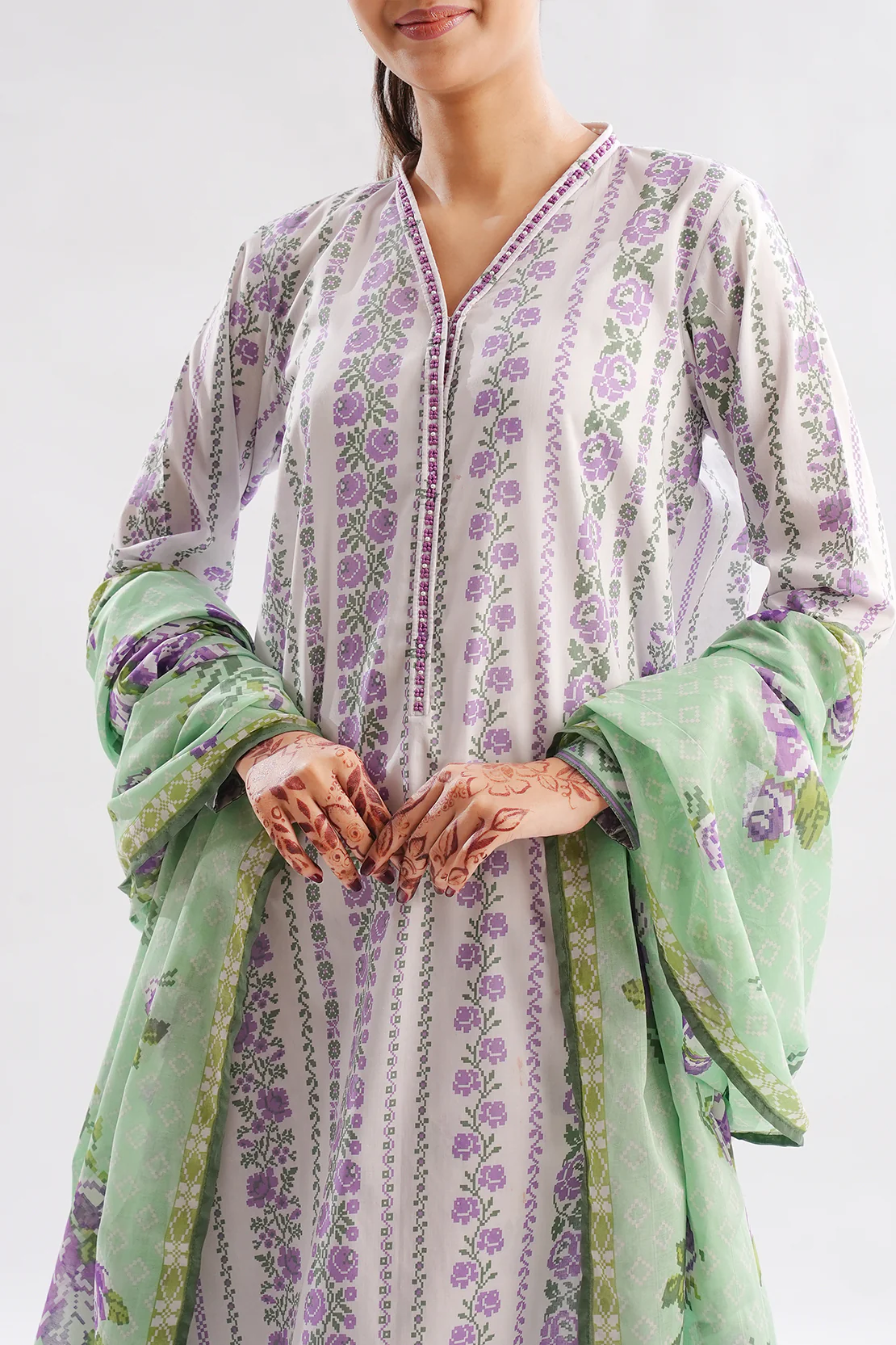 Unstitched Printed Lawn 3 Piece - Image 6