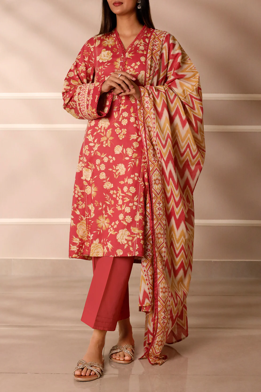 Unstitched Printed Lawn 3 Piece - Image 2