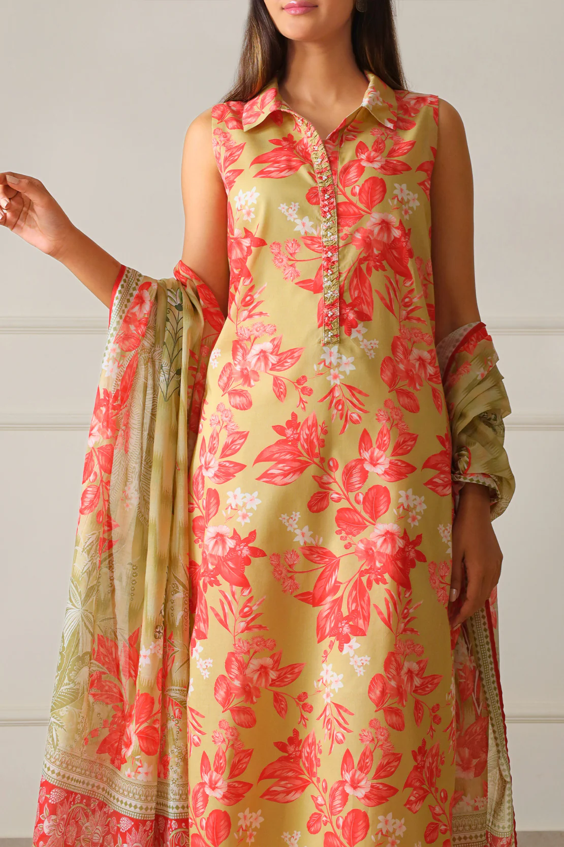 Unstitched Printed Lawn 3 Piece