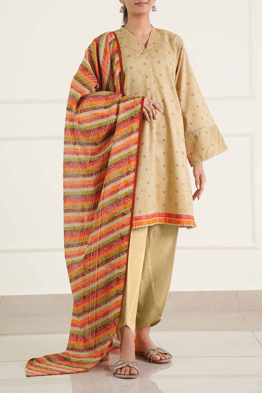 Unstitched Printed Lawn 3 Piece - Image 2