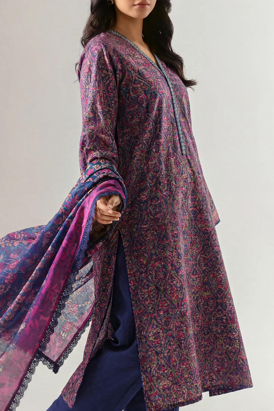 Unstitched Printed Lawn 3 Piece - Image 3