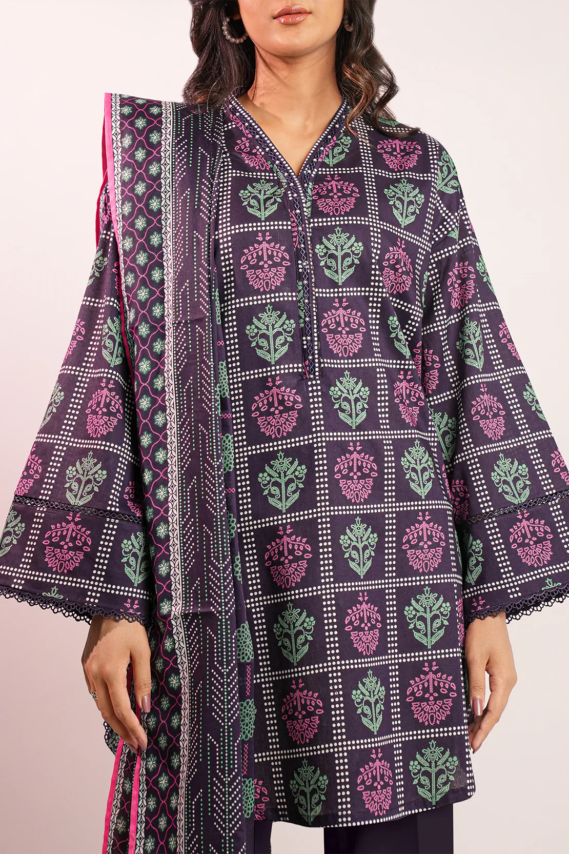 Unstitched Printed Lawn 3 Piece - Image 6