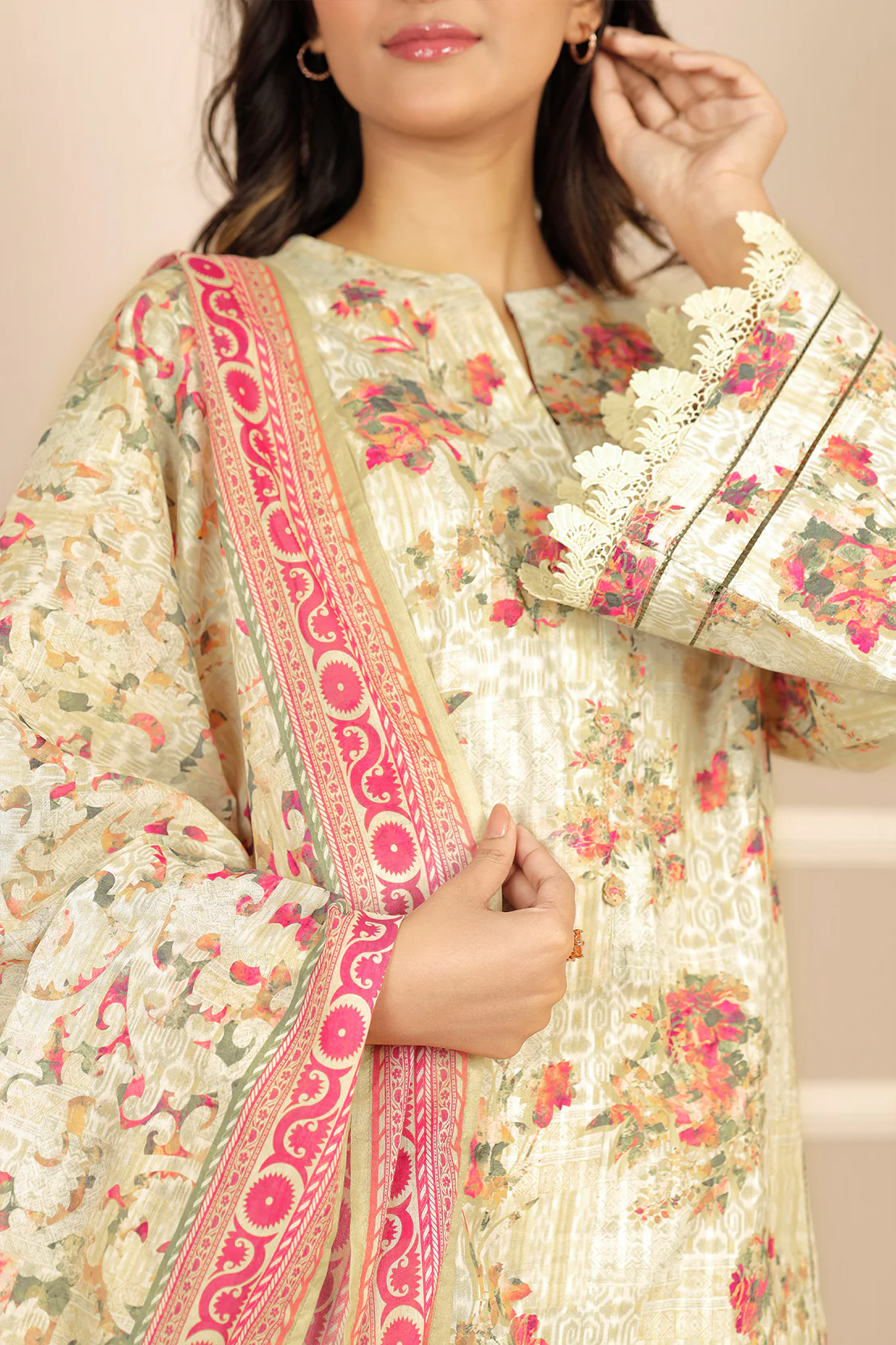 Unstitched Printed Lawn 3 Piece - Image 3