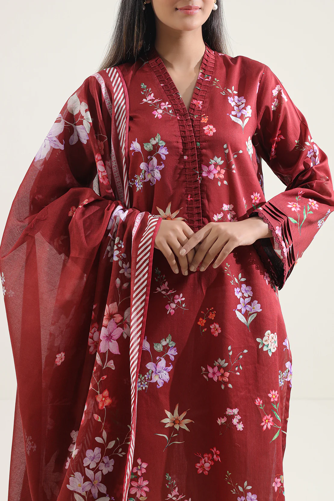 Unstitched Printed Lawn 3 Piece - Image 2
