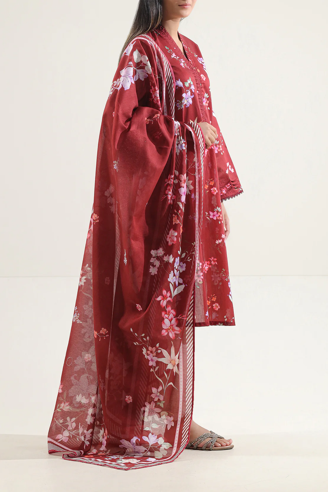Unstitched Printed Lawn 3 Piece - Image 3
