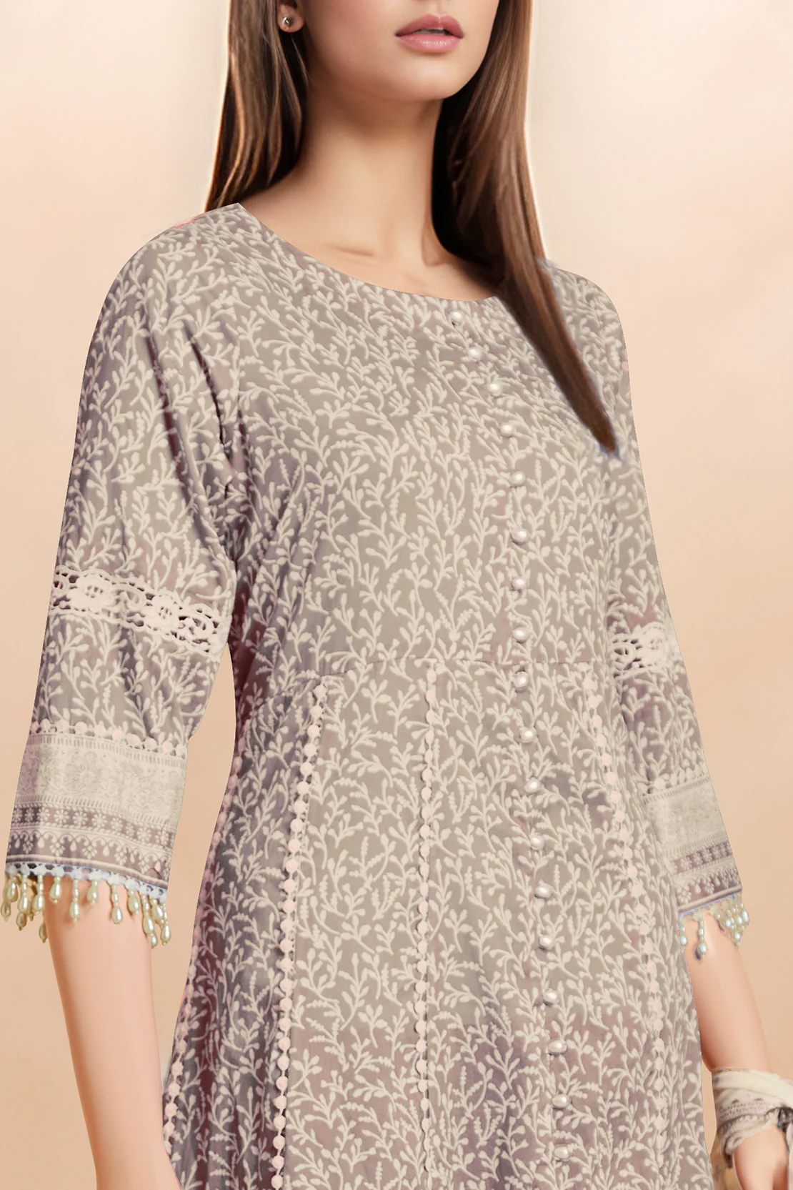 Unstitched Printed Lawn 3 Piece