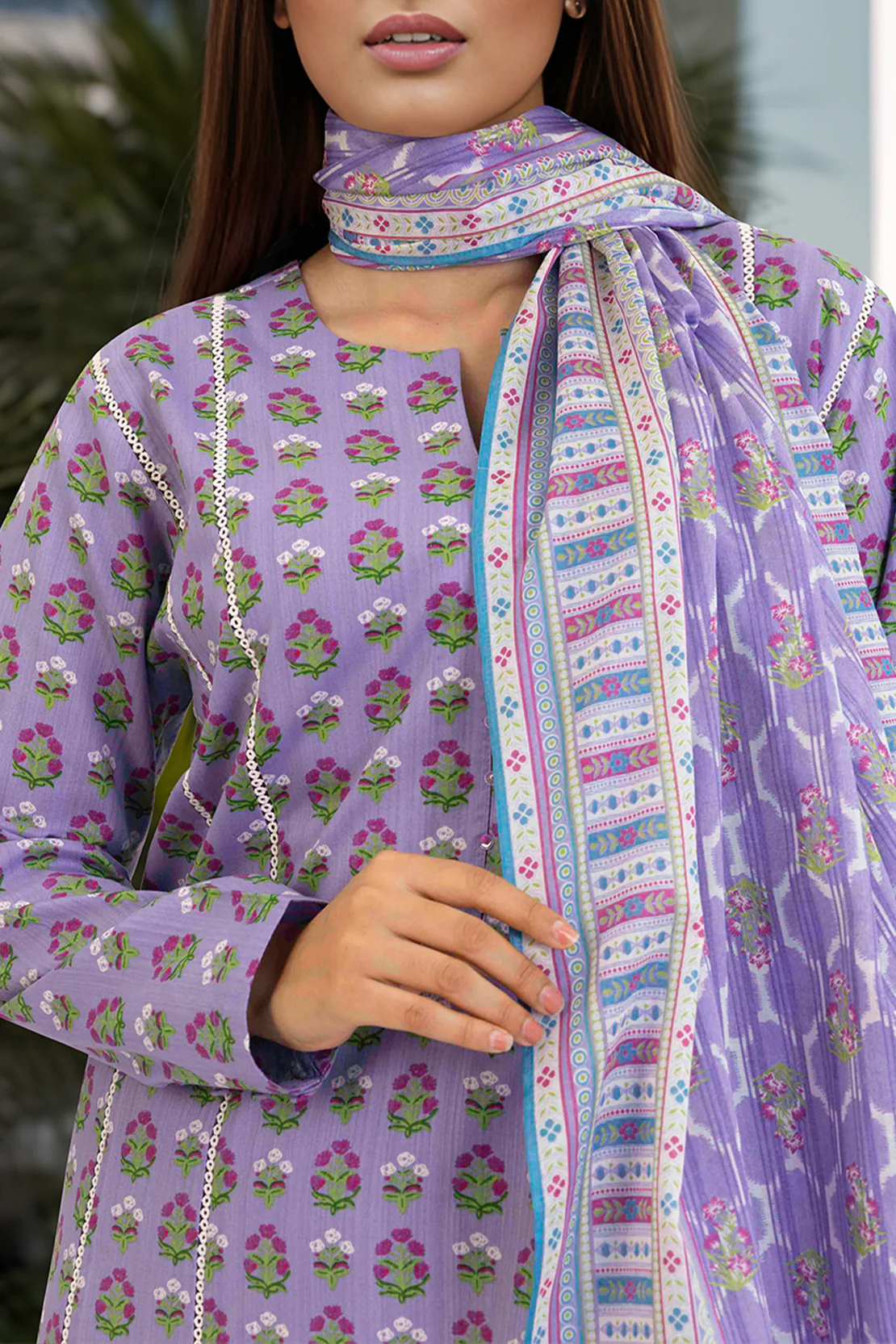 Unstitched Printed Lawn 3 Piece