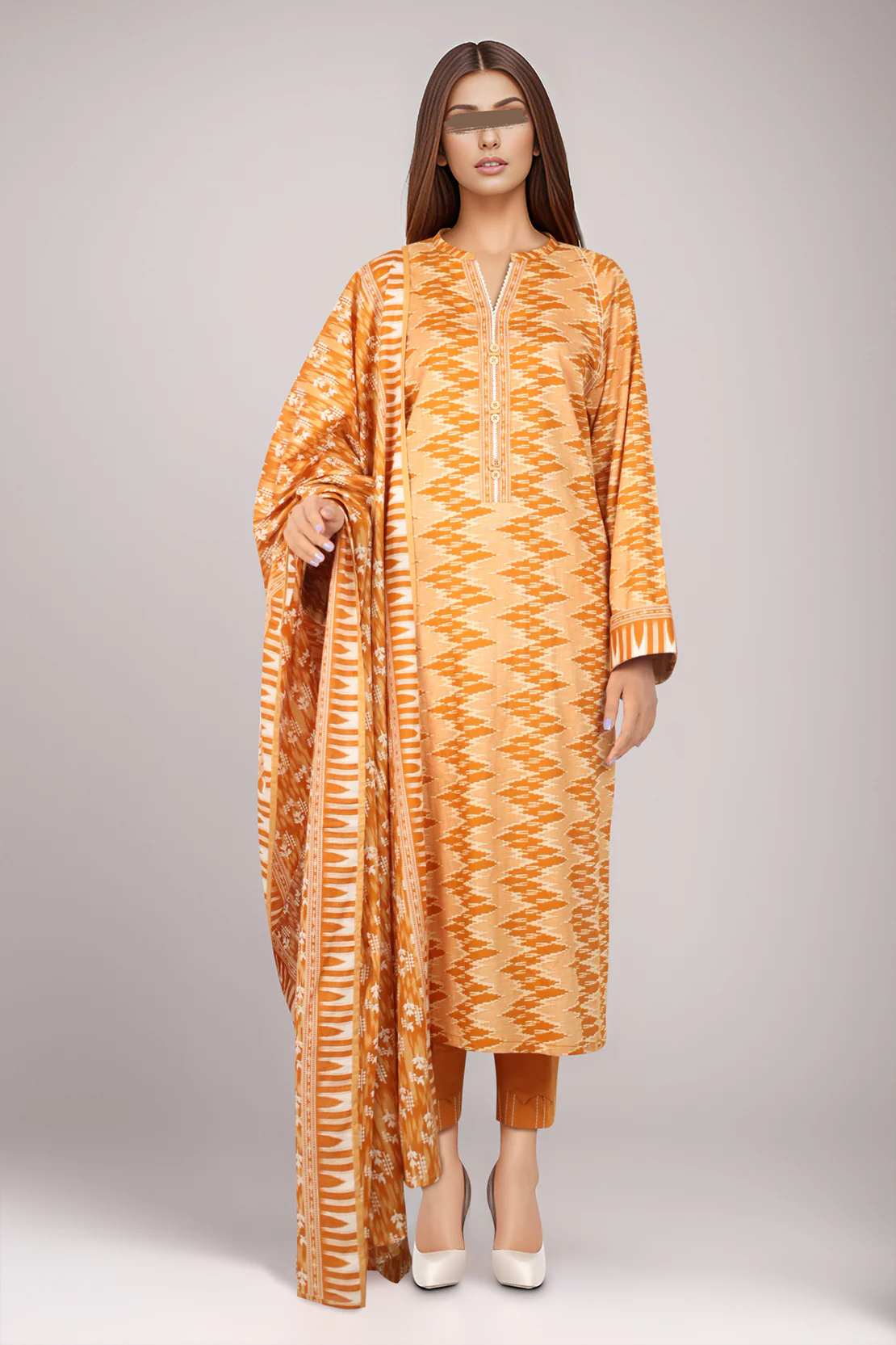 Unstitched Printed Lawn 3 Piece - Image 2