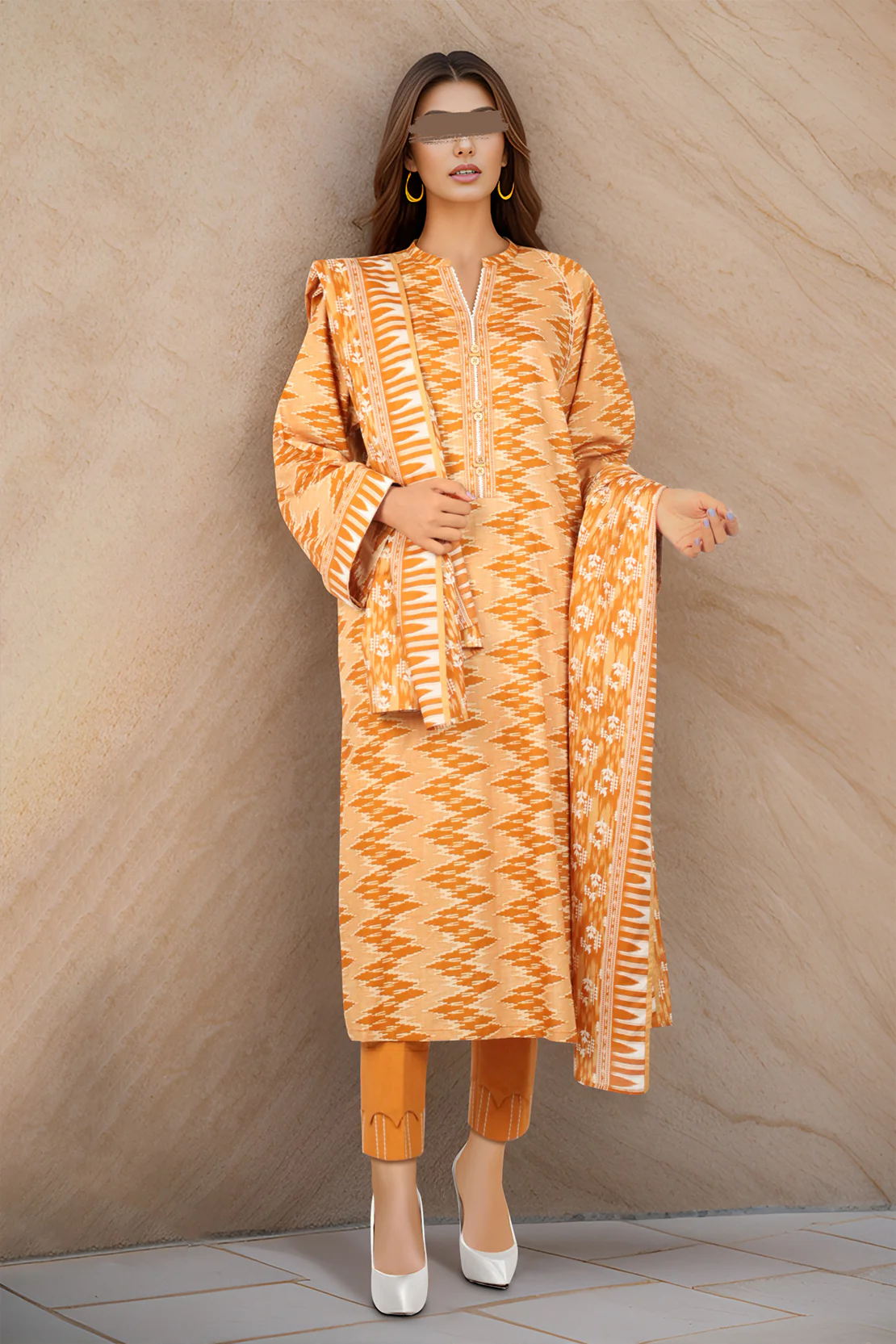 Unstitched Printed Lawn 3 Piece - Image 3