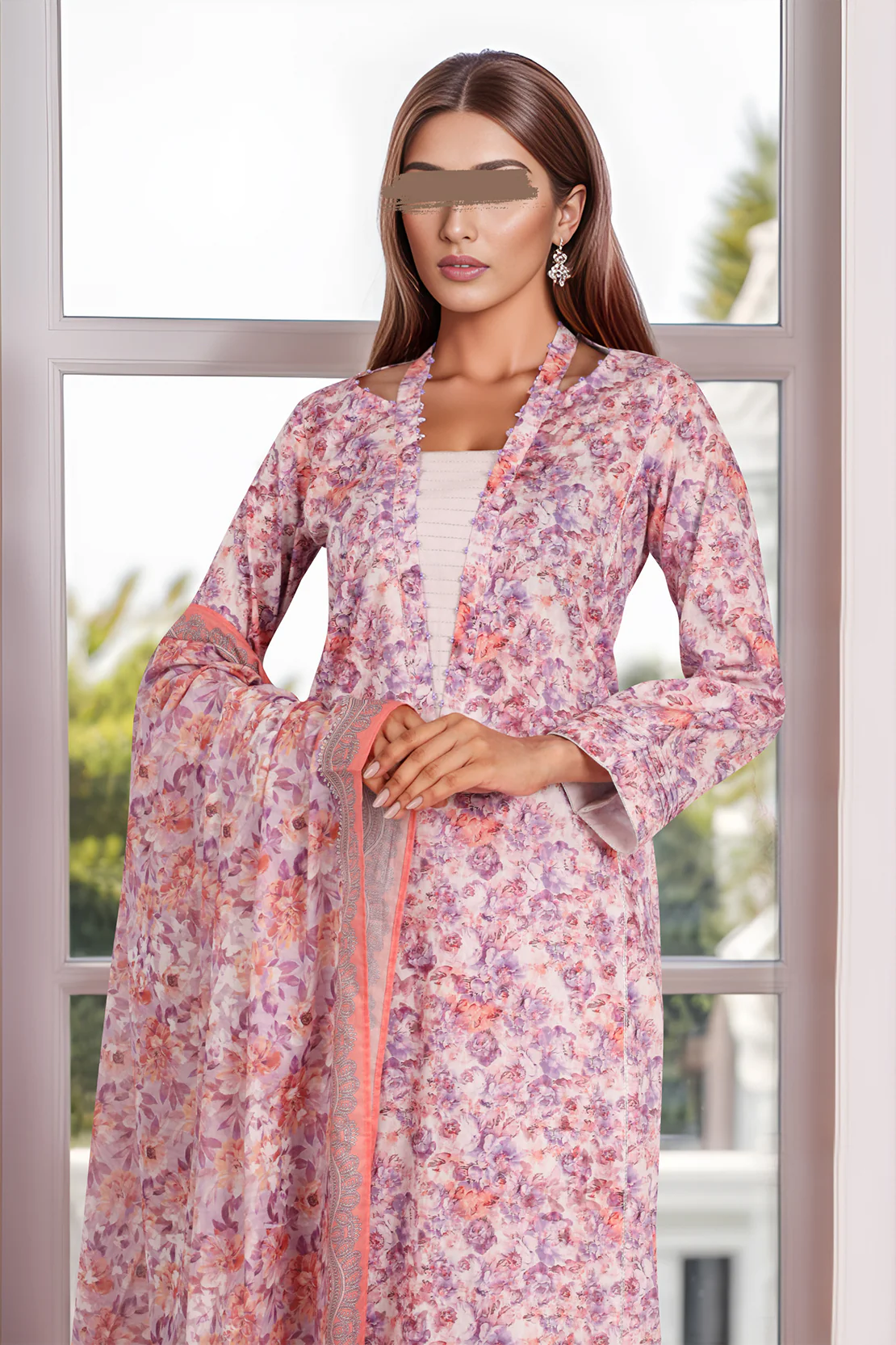 Unstitched Printed Lawn 3 Piece - Image 3