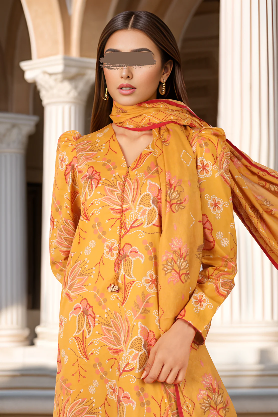 Unstitched Printed Lawn 3 Piece - Image 2