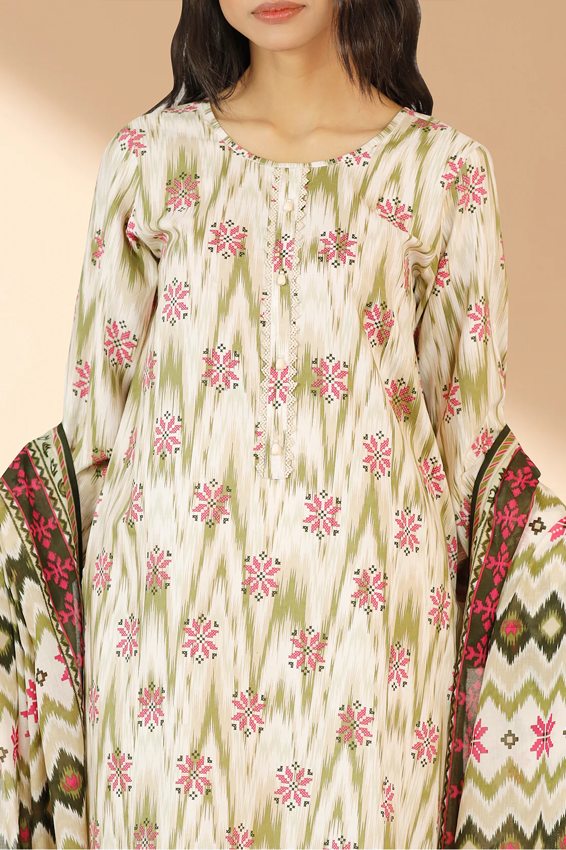 Unstitched Printed Lawn 3 Piece - Image 2