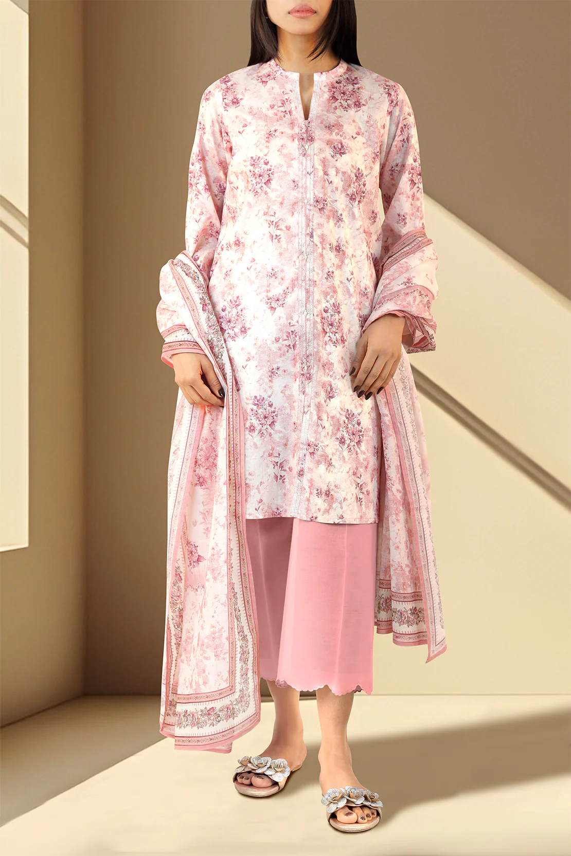 Unstitched Printed Lawn 3 Piece - Image 2