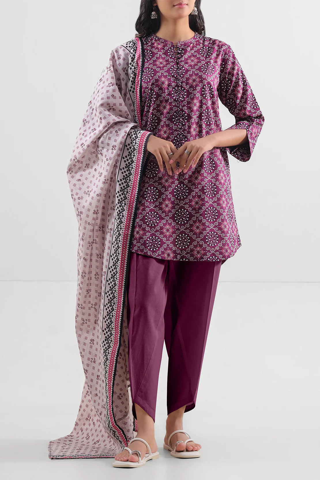 Unstitched Printed Lawn 3 Piece