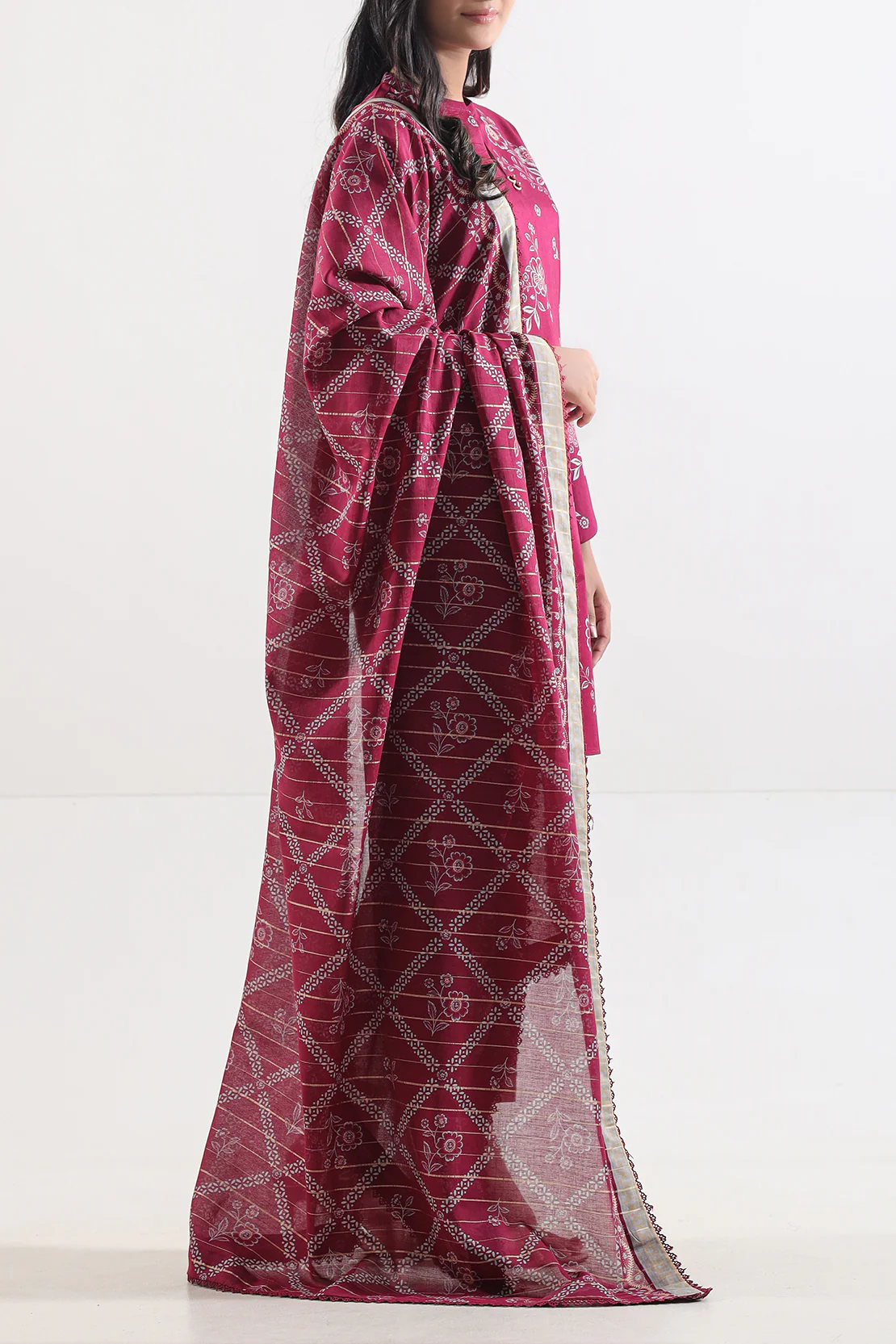 Unstitched Printed Lawn 3 Piece - Image 3