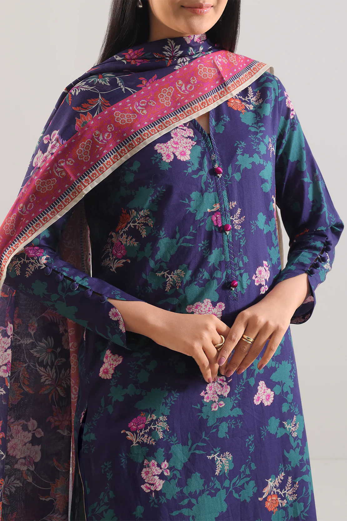 Unstitched Printed Lawn 3 Piece - Image 3